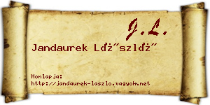 Jandaurek László névjegykártya